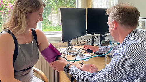 Jess with doctor