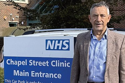 Nick is keen to use his experience as a former Mental Health Foundation Trust Governor Nick outside Chapel St Clinic