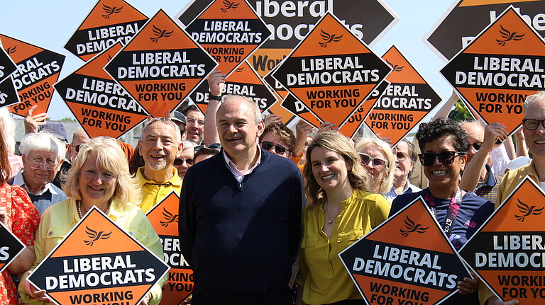 Jess Brown-Fuller MP, Ed Davey MP and Chichester Liberal Democrats